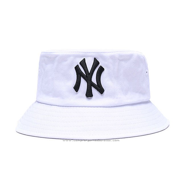 Sombrero Pescador New York Yankees Negro Blanco